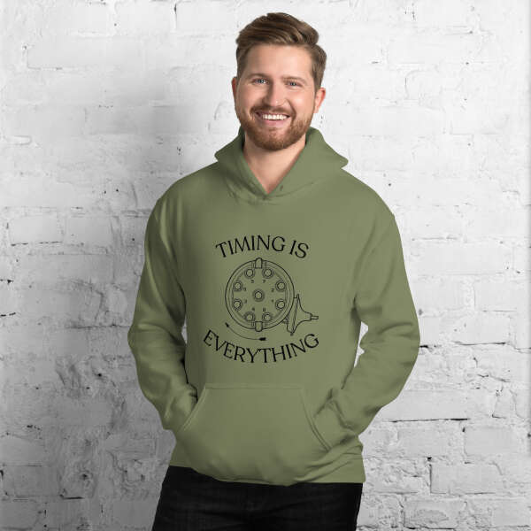 Timing is Everything Hoodie (Black Logo) - Image 4
