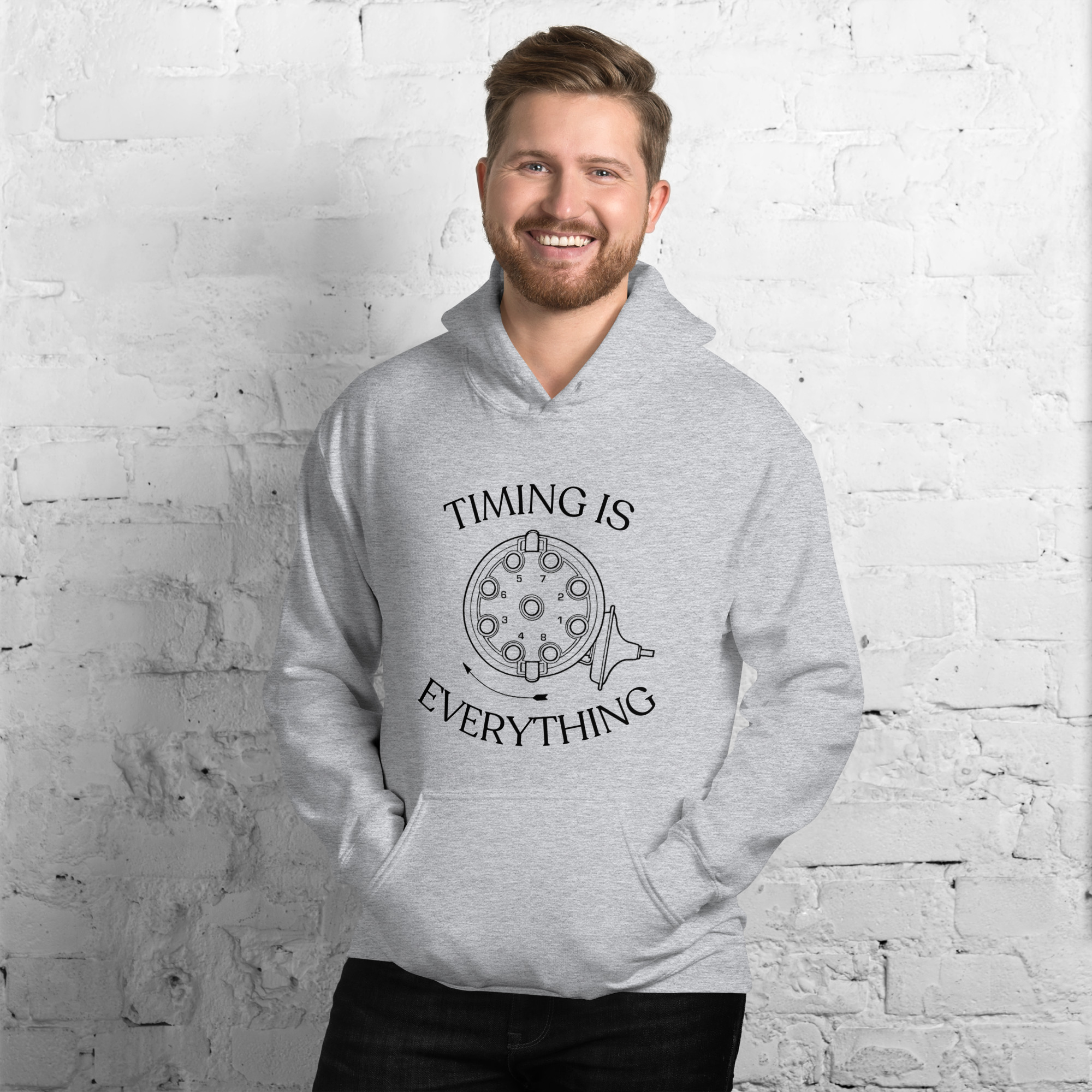 Timing is Everything Hoodie (Black Logo) - Image 5