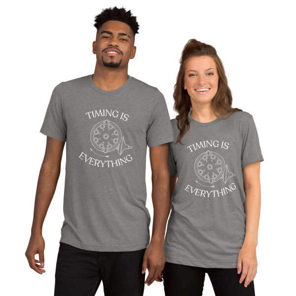 Timing is Everything Tri-Blend T-Shirt (White Logo) - Image 8