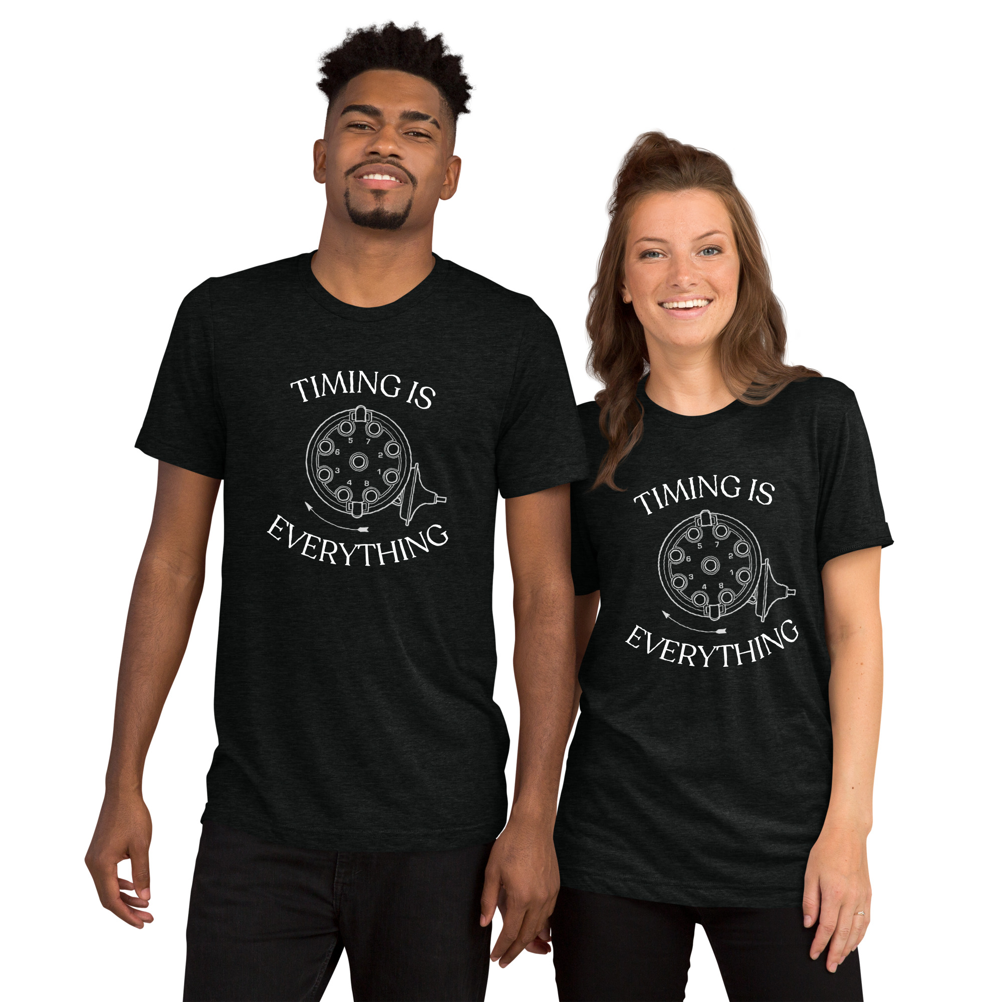 Timing is Everything Tri-Blend T-Shirt (White Logo)